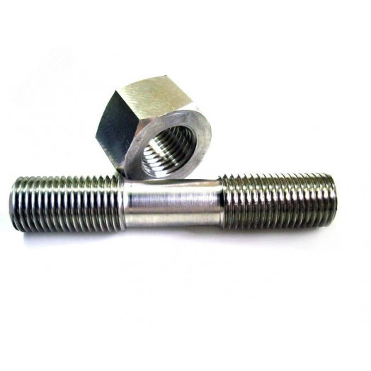 Шпилька АМ24-6gx120.48.12Х18Н10Т ГОСТ 9066-75 с   2мя гайками АМ24-6Н.12Х18Н10Т ГОСТ 9064-75 для    фланцевых соединений