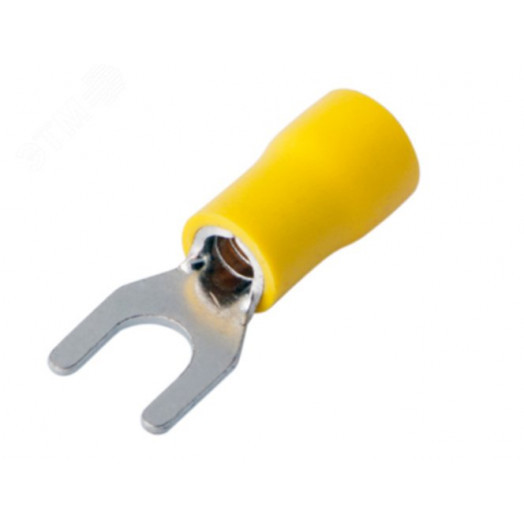 Наконечник вилочный изолир 5.3 мм 4-6 кв мм (НВи 6.0-5 НВи 5,5-5) желтый