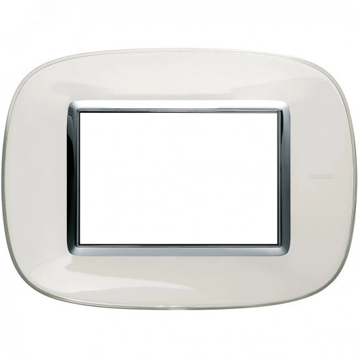 Axolute Накладки декоративные в форме эллипса прозрачные/белая карамель на 3 модуля