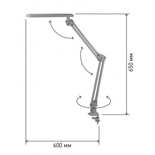 NLED-441-7W-S Светильники настольные ЭРА наст.светильник NLED-441-7W-S серебро