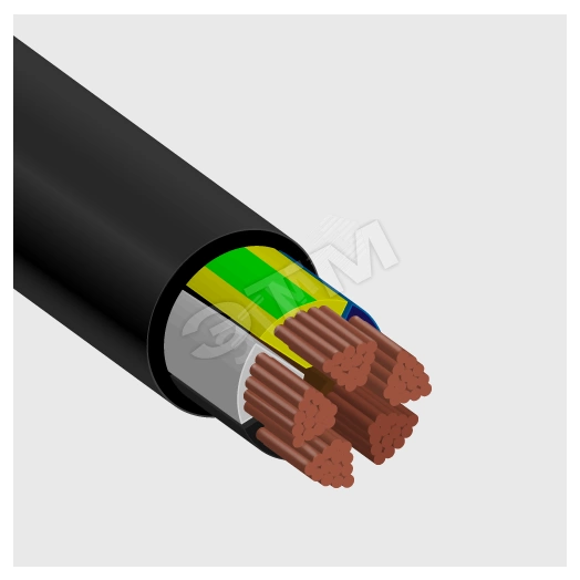Кабель силовой ВВГнг(А)-FRLS 5х50мс(N, PE)-0.66