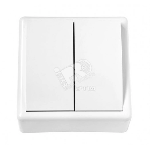 Беларусь Выключатель двухклавишный наружный