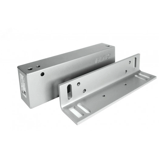 Замок электромагнитный cеребристый металлик (с отсеком и крепежом)