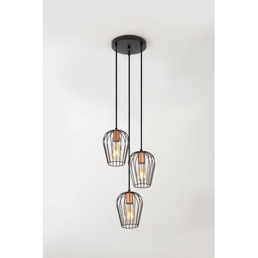 Светильник подвесной (подвес) Rivoli Atena 5063-203 3 х E27 40 Вт лофт - кантри