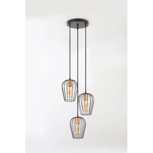 Светильник подвесной (подвес) Rivoli Atena 5063-203 3 х E27 40 Вт лофт - кантри