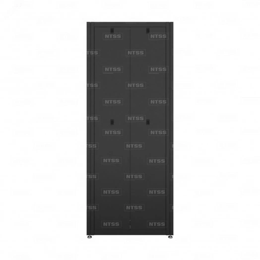 Шкаф напольный телекоммуникационный NTSS RS 47U 600х800мм, 4 профиля 19, двери перфорированная и сплошная металл, регулируемые опоры, боковые стенки съемные, разобранный, черный RAL 9005