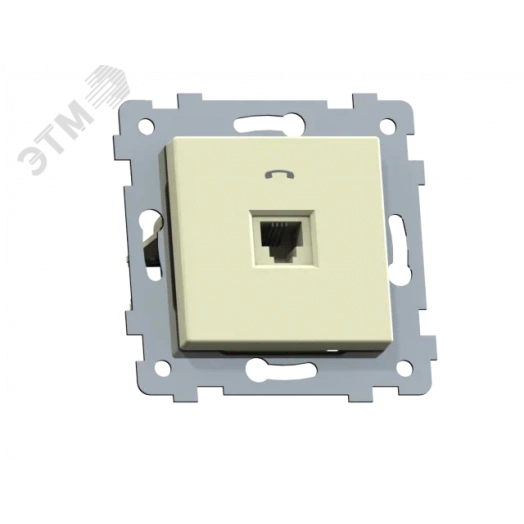 Аксиома  Механизм розетки RJ скрытой установки РТ1-459,  слоновая кость