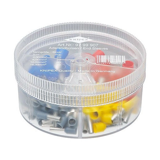 Набор изолированныеованных контактных гильз в коробке 400мм (AWG 11) 50шт 600мм (AWG 10) 20шт 1000мм (AWG 7) 20шт 1600мм (AWG 5) 10шт