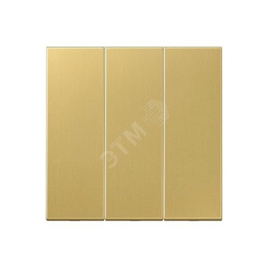 Клавиша 3-я для 3-х клавишных выключателей  без подсветки. Серия LS990  Материал- металл  Цвет- классическая латунь