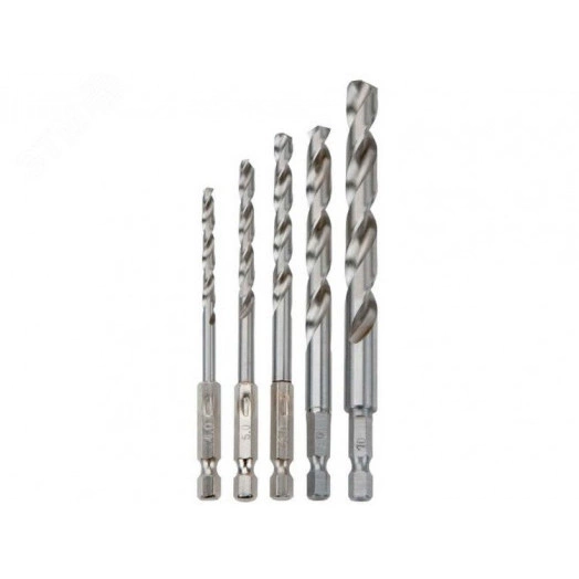 Набор биты-сверла по металлу HSS KEILBIT шлифованные 3, 4, 5, 6, 8 мм