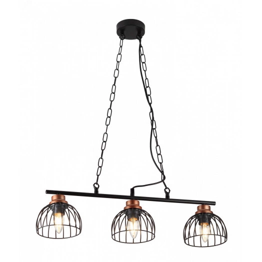 Светильник подвесной (подвес) Rivoli Agira 5047-203 3 х Е27 40 Вт лофт - кантри