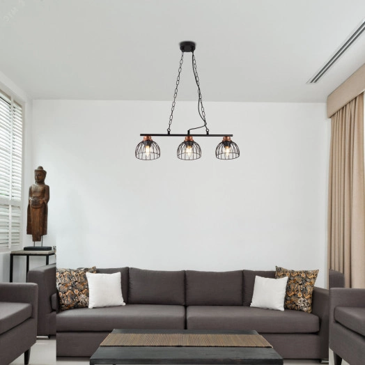 Светильник подвесной (подвес) Rivoli Agira 5047-203 3 х Е27 40 Вт лофт - кантри