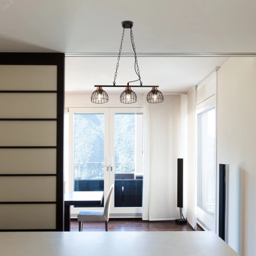 Светильник подвесной (подвес) Rivoli Agira 5047-203 3 х Е27 40 Вт лофт - кантри