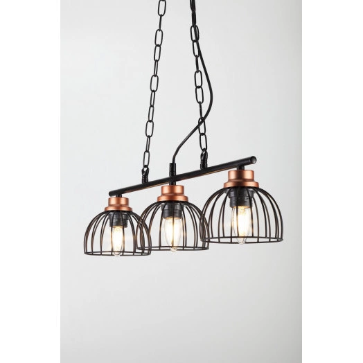 Светильник подвесной (подвес) Rivoli Agira 5047-203 3 х Е27 40 Вт лофт - кантри
