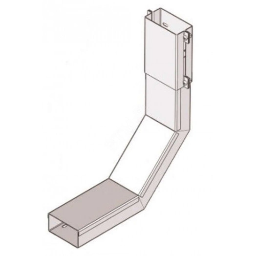 Короб для поворота трассы вверх на 90 У1107 50х50-90х1,0 УХЛ1, оцинкованный лист(толщина покрытия10...18мкм), S1,0