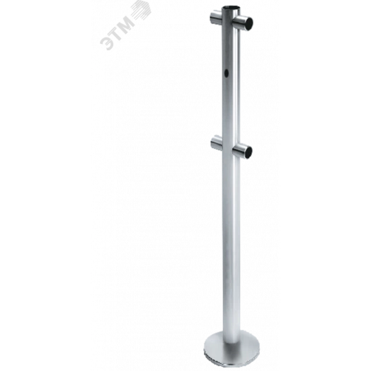 Стойка ограждения i-образная с отверстием под фиксатор, 4 муфты