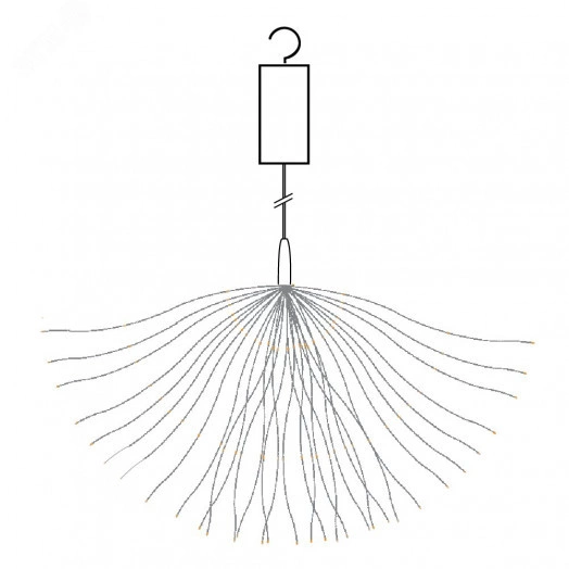 Гирлянда украшение Фейерверк LED 5000К 0.3м от батареек