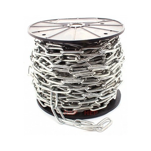 Цепь DIN763 4мм длиннозвенная оцинкованная (50м)