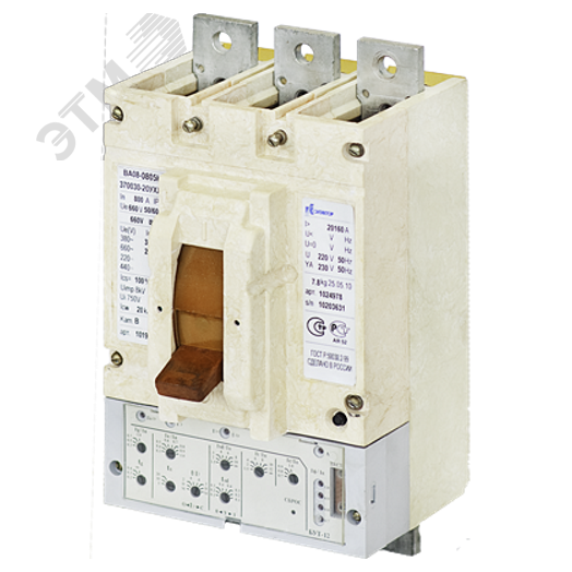 Выключатель автоматический  ВА08-0405С-341110-20УХЛ3 250А, 660В длинные вывода