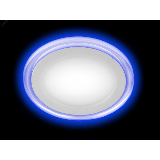 LED 3-6 BL Точечные светильники ЭРА светодиодный круглый c cиней подсветкой LED 6W 220V 4000K