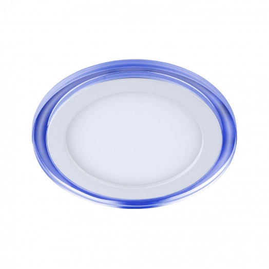 LED 3-6 BL Точечные светильники ЭРА светодиодный круглый c cиней подсветкой LED 6W 220V 4000K