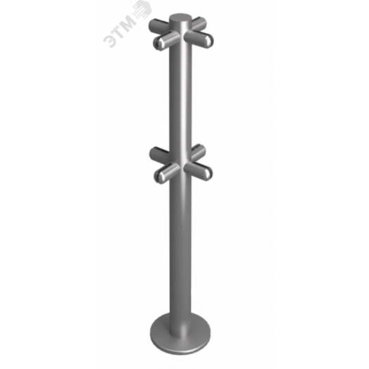 Стойка ограждения под стекло Х-образная h=400мм