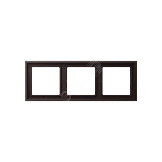 Рамка 3-я для горизонтальной/вертикальной установки (для устройств и накладок серии LS990 в монтажный адаптер)  Серия- LS ZERO  Материал- термопласт (ударопрочный) лакированный  Цвет- дарк