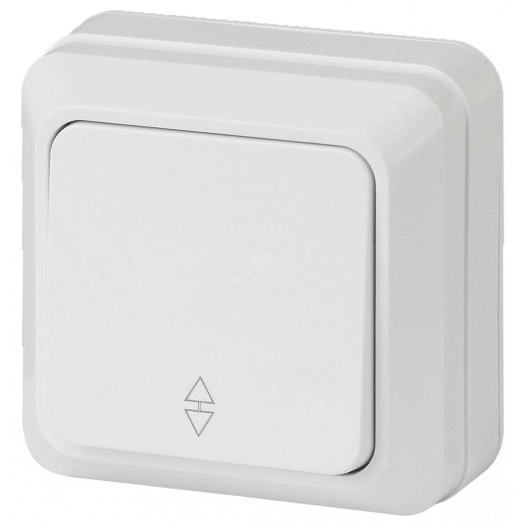 Переключатель, 10А-250В, ОУ, б.м.п., Quadro, белый,2Э-103-01