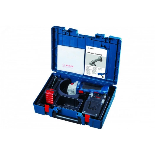 Аккумуляторная угловая шлифмашина GWS 180-LI, 1 акк 4.0 Ач, ЗУ