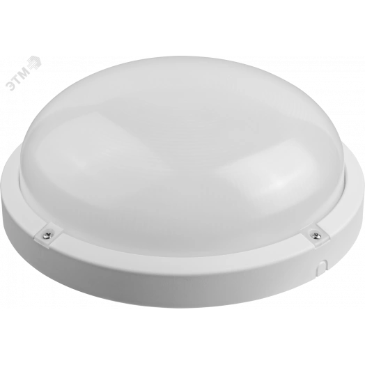 Светильник светодиодный ДБП-18w 4000К 1600Лм IP65 круглый пластиковый белый