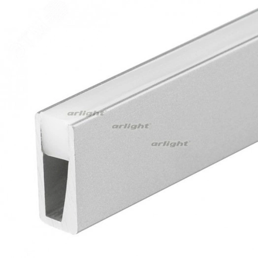 Профиль с экраном ALU-NANO-6-2000 ANOD+SILICONE (ARL, Алюминий)