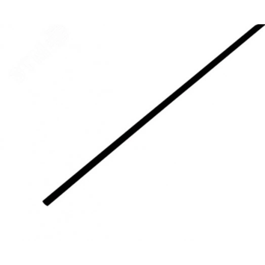 Термоусаживаемая трубка 2,5 1,25 мм, черная, упаковка 50 шт. по 1 м