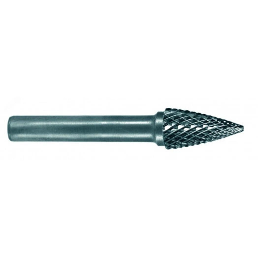 Борфреза по металлу параболическая с заостренными концами (тип G), карбид вольфрама, d 8 мм