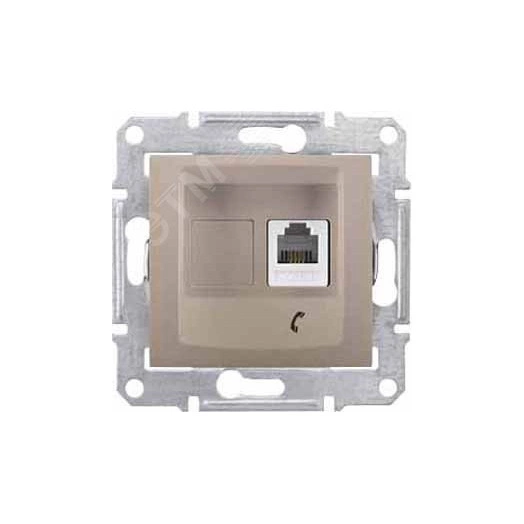 Sedna Розетка телефонная RJ11 в рамку титан