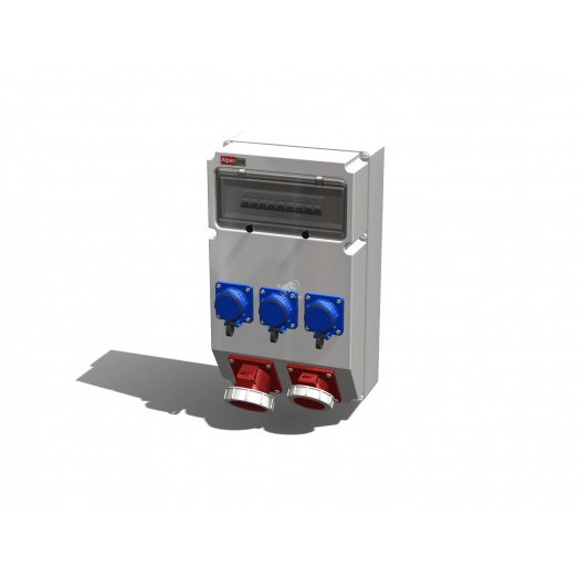 Устройство распределительное AlpenBox настенное пластик IP67 40A корпус 297х504х177 серый