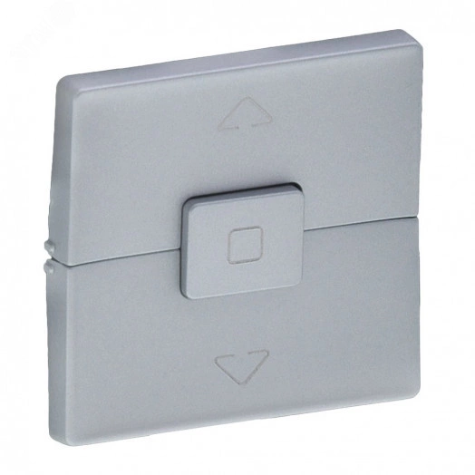 Valena LIFE Лицевая панель для выключателя жалюзи и рольставней Алюминий