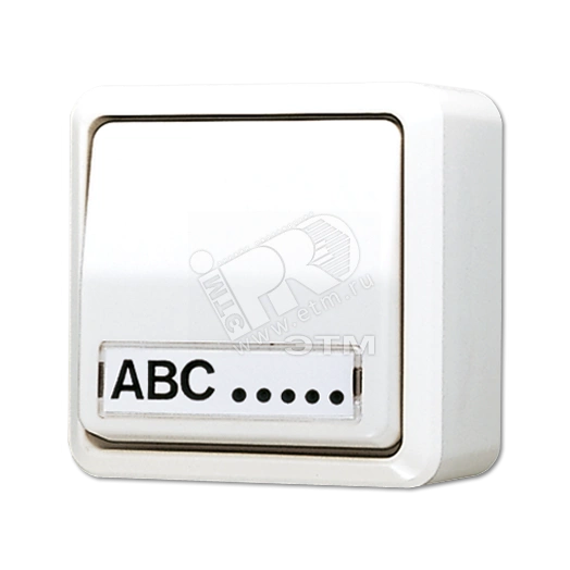 Выключатель 10AX 250V накладной с полем для надписи белый