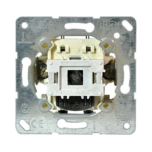 Переключатель контрольный 1-клавишный с подсветкой 10A 250Вт. (Лампа тлеющего разряда арт. 90 в комплекте.). Серия- Eco Profi. Механизм.