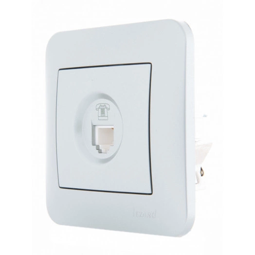 KARINA Розетка телефонная евро матовое серебро (10шт/120шт)