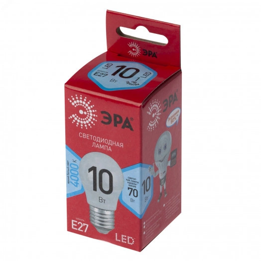 LED P45-10W-840-E27 R E27 10Вт шар нейтральная белая