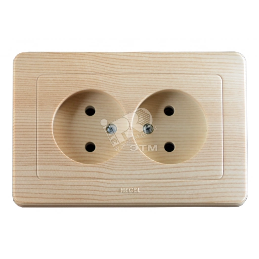 Розетка двойная скрытая сосна
