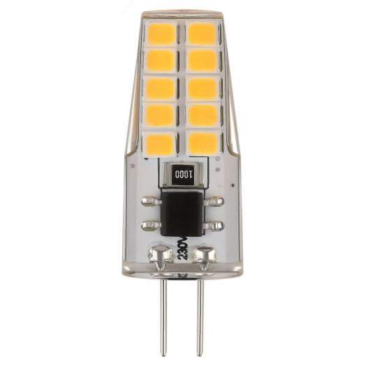 Лампа светодиодная LED-JC-2,5W-220V-SLC-827-G4 (диод, капсула, 2,5Вт, тепл, G4) (20/500/24500) ЭРА