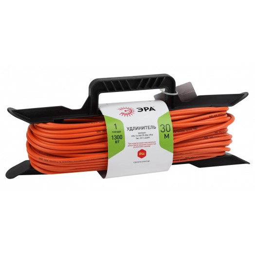 Удлинитель силовой UFx-1e-3x0.75-30m-IP44 на рамке c/з 1 гн 30м ПВС 3x0.75 UFx-1e-3x0.75-30m-IP44 ЭРА