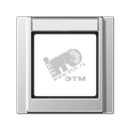 Рамка 1 пост с полем для надписи алюминий