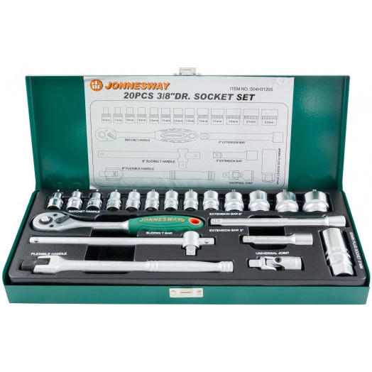 Набор головок торцевых 3/8''DR, 6-23 мм, 20 предметов