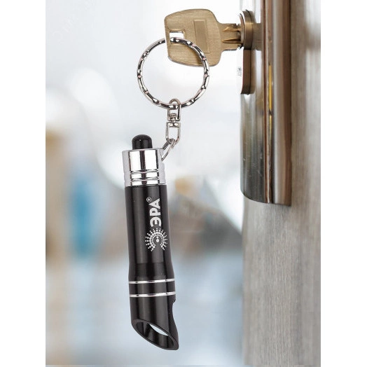 Фонарик карманный кемпинговый туристический ударопрочный алюминиевый корпус, батарейки в комплекте, с открывалкой BB-508 ЭРА