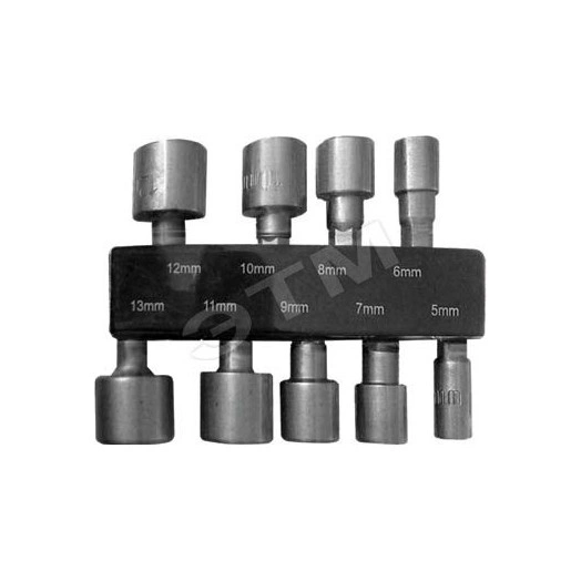 Набор усиленных головок CrV 9 шт (5-13 мм)