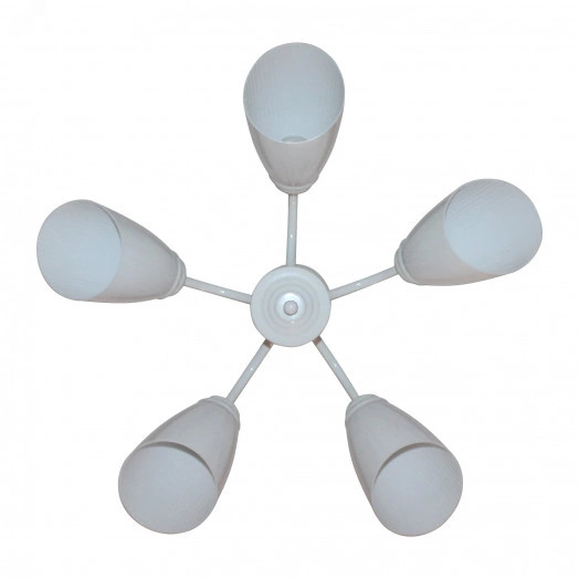 Светильник Джина 251 бел. (плафон П0475) НСБ      01-5х60-130 Е27 ИМ(1005404997)