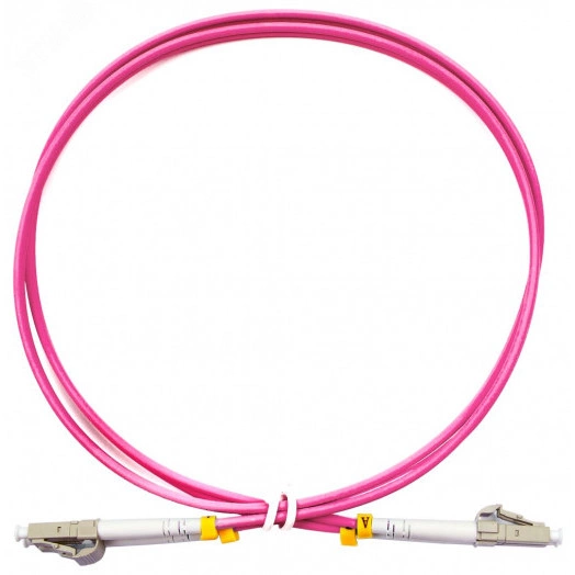 Шнур оптический duplex 1м LC-LC 50/125 mm OM4 LSZH FOP-50-OM4-LC-LC-1m