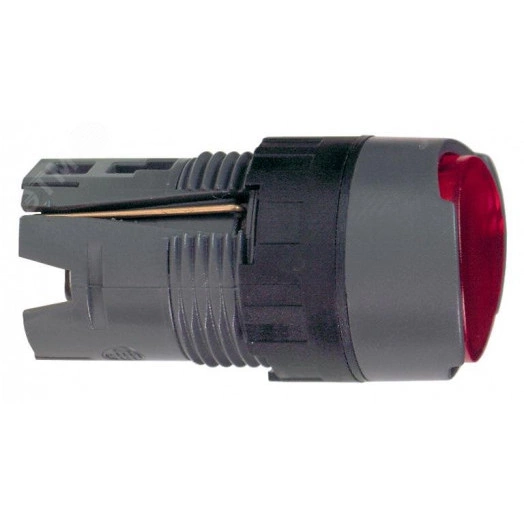 Головка кнопки круглая с подсветкой красная